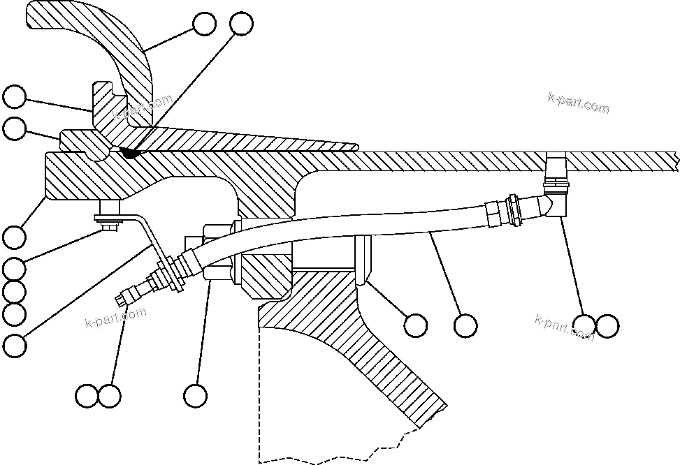Komatsu parts book diagram for AFE52-J 930E-3 S/N A30336-A30340  KLEMKE: FRONT WHEEL & MOUNTING