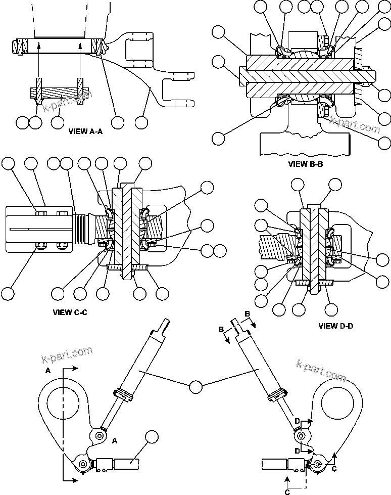 Komatsu parts book diagram for AFE52-J 930E-3 S/N A30336-A30340  KLEMKE: STEERING ARMS & LINKAGE