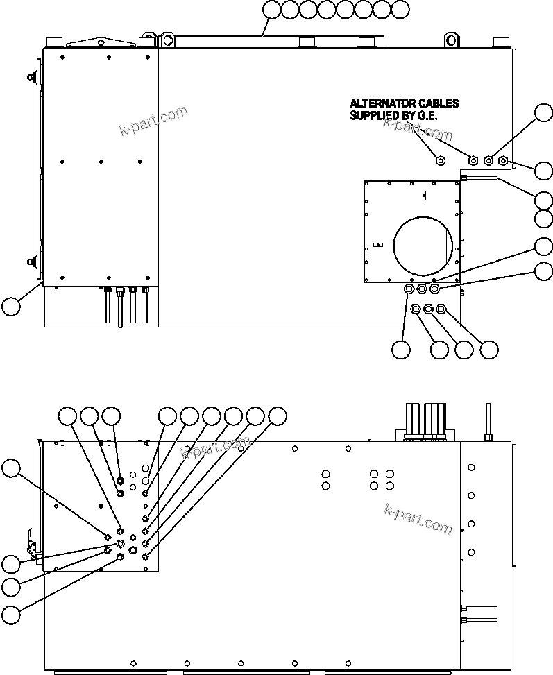 Komatsu parts book diagram for AFE52-J 930E-3 S/N A30336-A30340  KLEMKE: CONTROL CABINET WIRING (EXTERNAL)