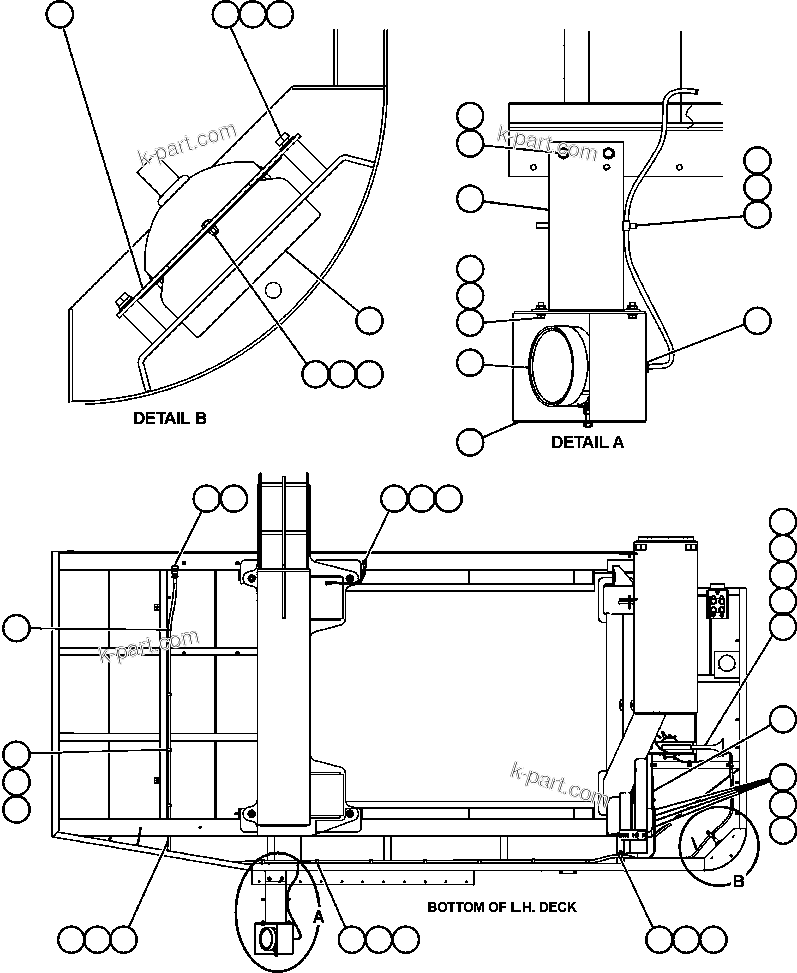 Komatsu parts book diagram for AFE52-J 930E-3 S/N A30336-A30340  KLEMKE: LEFT DECK ELECTRICAL GROUP