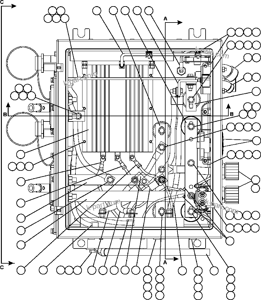 Komatsu parts book diagram for AFE52-J 930E-3 S/N A30336-A30340  KLEMKE: BATTERY CONTROL BOX ASSEMBLY