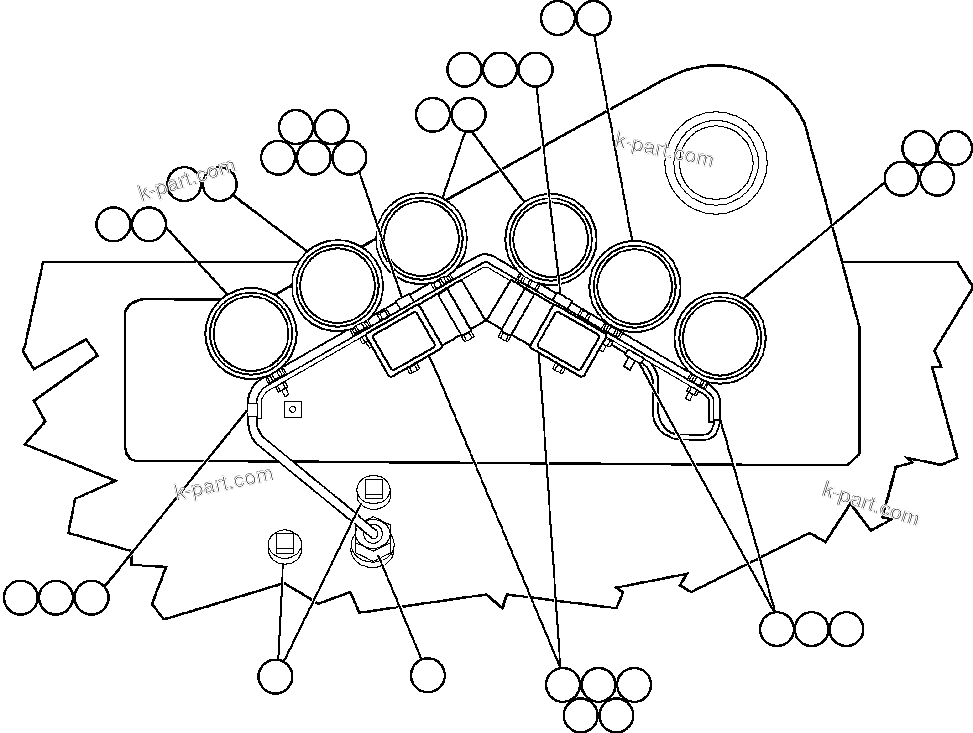 Komatsu parts book diagram for AFE52-J 930E-3 S/N A30336-A30340  KLEMKE: REAR LIGHTS AND BACKUP HORN INSTL