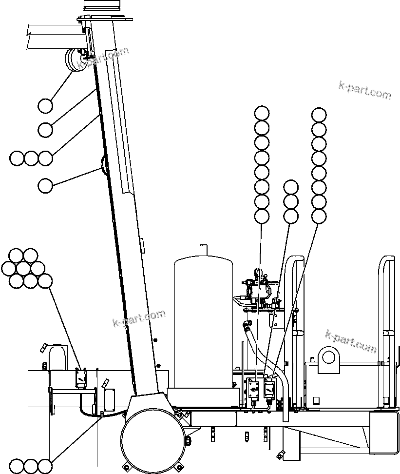 Komatsu parts book diagram for AFE52-J 930E-3 S/N A30336-A30340  KLEMKE: SERVICE LIGHT & SWITCHES INSTALLATION