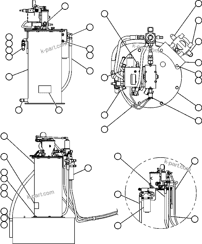 Komatsu parts book diagram for AFE52-J 930E-3 S/N A30336-A30340  KLEMKE: AUTOMATIC LUBRICATION SYSTEM