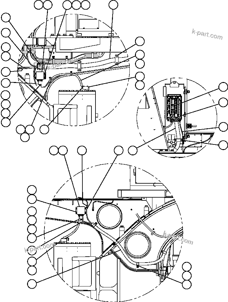 Komatsu parts book diagram for AFE52-J 930E-3 S/N A30336-A30340  KLEMKE: PAYLOAD METER III - FRONT SUSPENSIONS