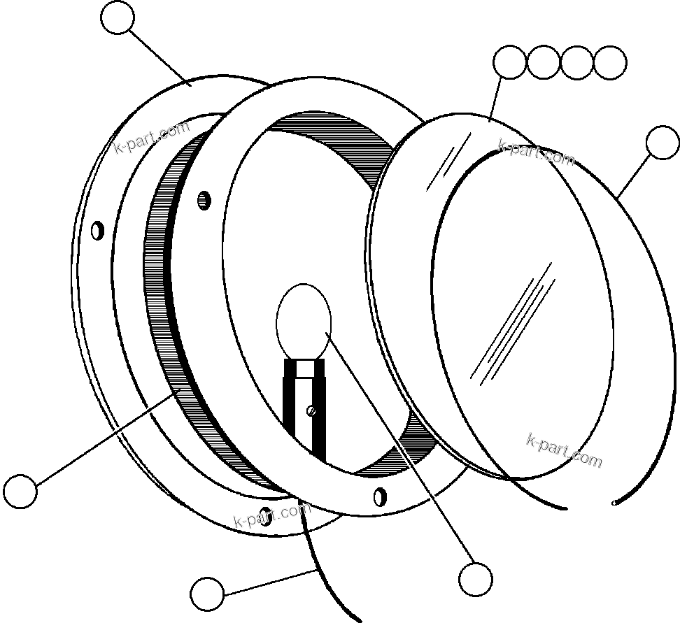 Komatsu parts book diagram for AFE52-J 930E-3 S/N A30336-A30340  KLEMKE: LIGHT ASSEMBLY (WEIGHING SYSTEM)