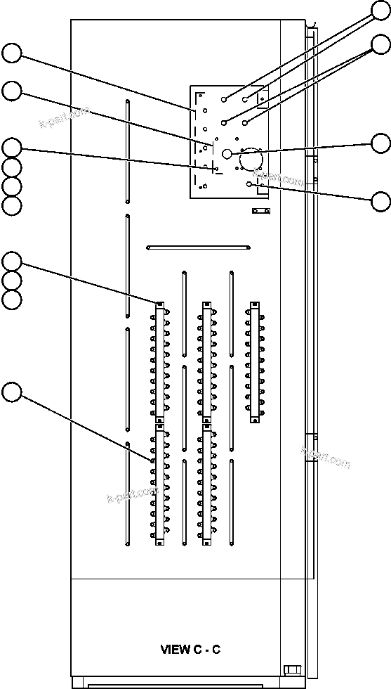 Komatsu parts book diagram for AFE52-J 930E-3 S/N A30336-A30340  KLEMKE: CONTROL CABINET (RIGHT INSIDE WALL)