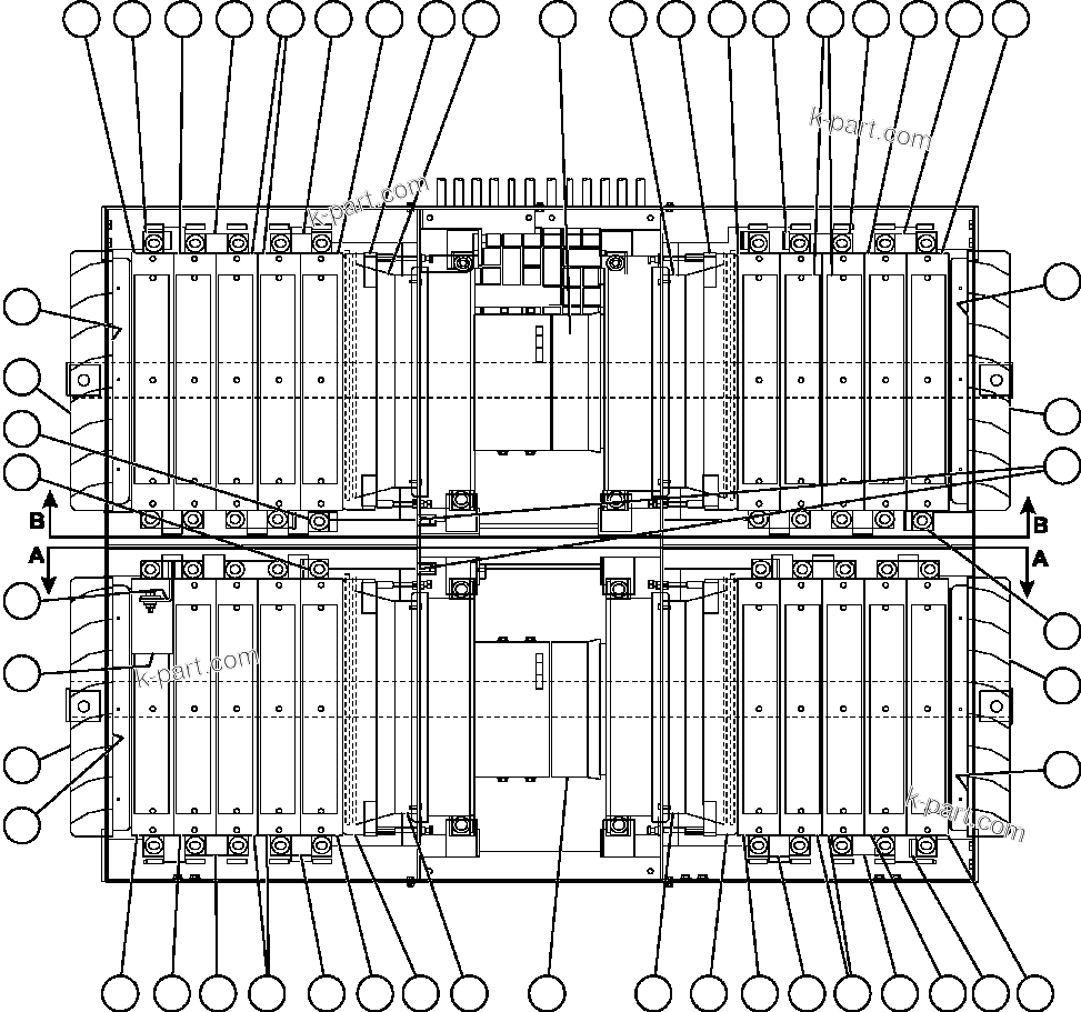 Komatsu parts book diagram for AFE52-J 930E-3 S/N A30336-A30340  KLEMKE: RETARDING GRID ASSEMBLY (PC0809)