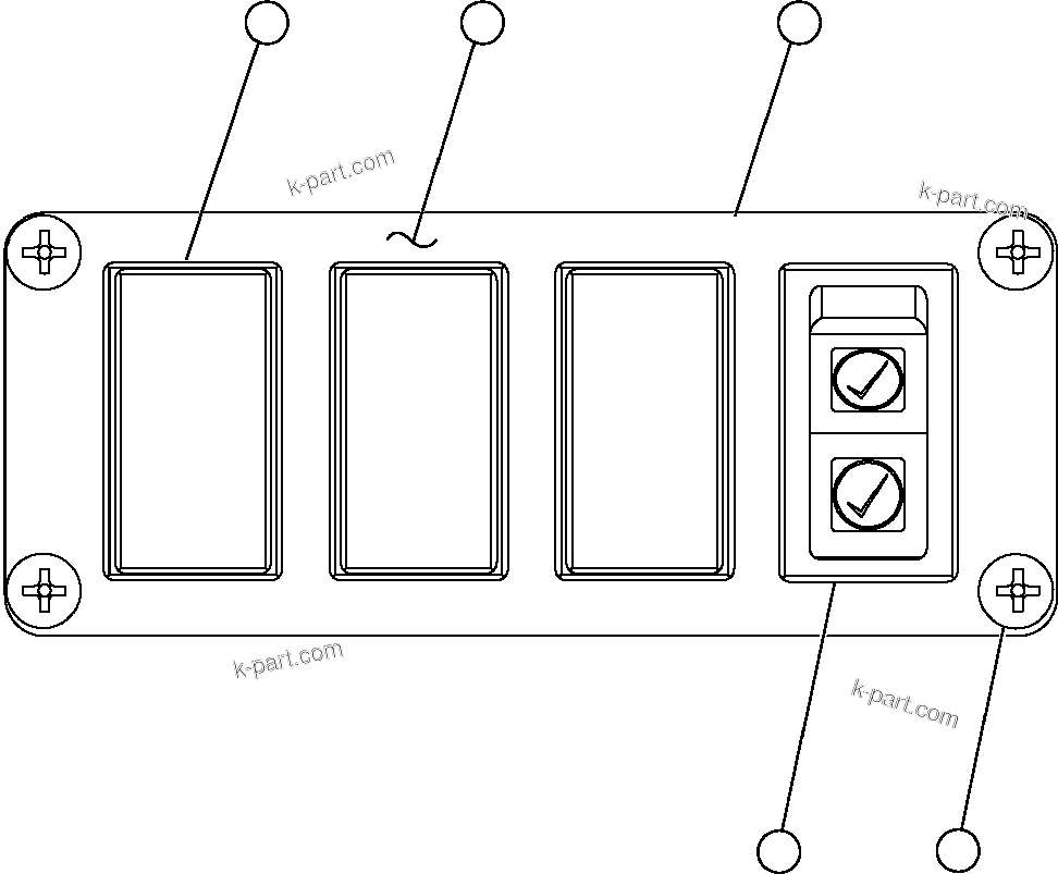 Komatsu parts book diagram for AFE57-AA 830E-AC S/N A30106 - A30108      ELK VALLEY COAL: UPPER L.H. DASH MODULE (EL4149)