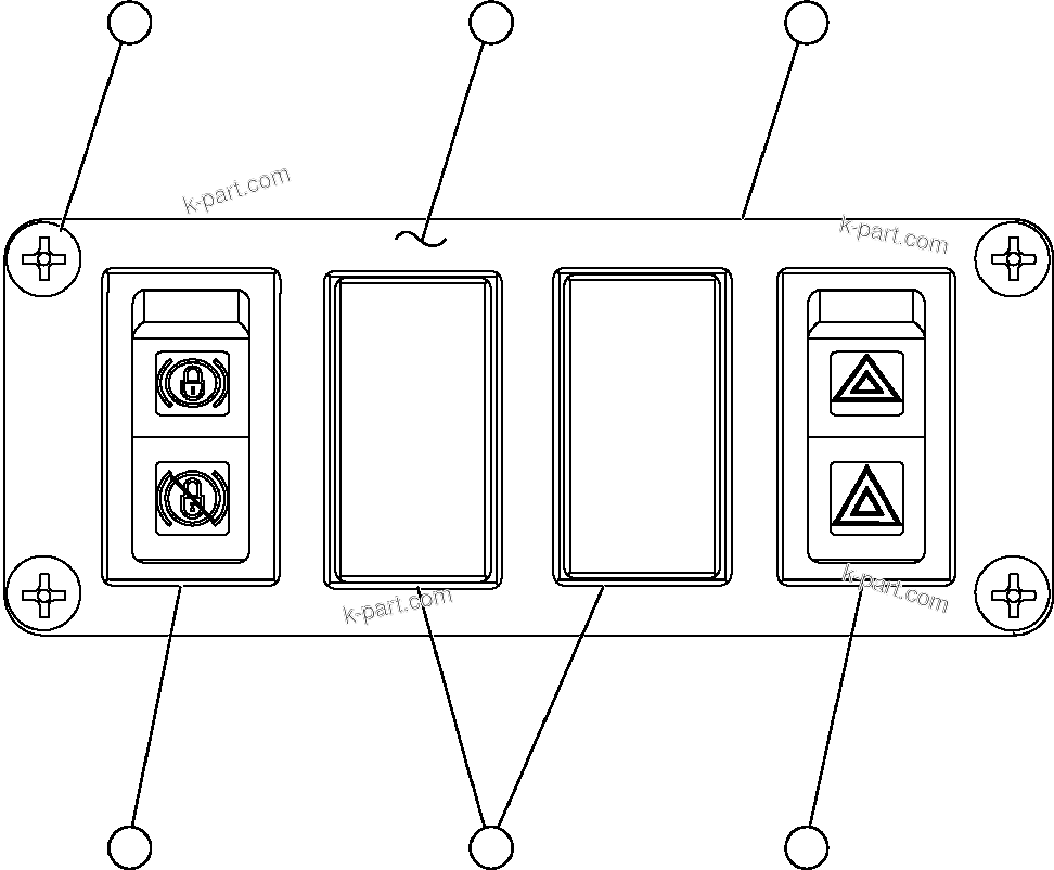 Komatsu parts book diagram for AFE57-AA 830E-AC S/N A30106 - A30108      ELK VALLEY COAL: UPPER R.H. DASH MODULE (EL3495)