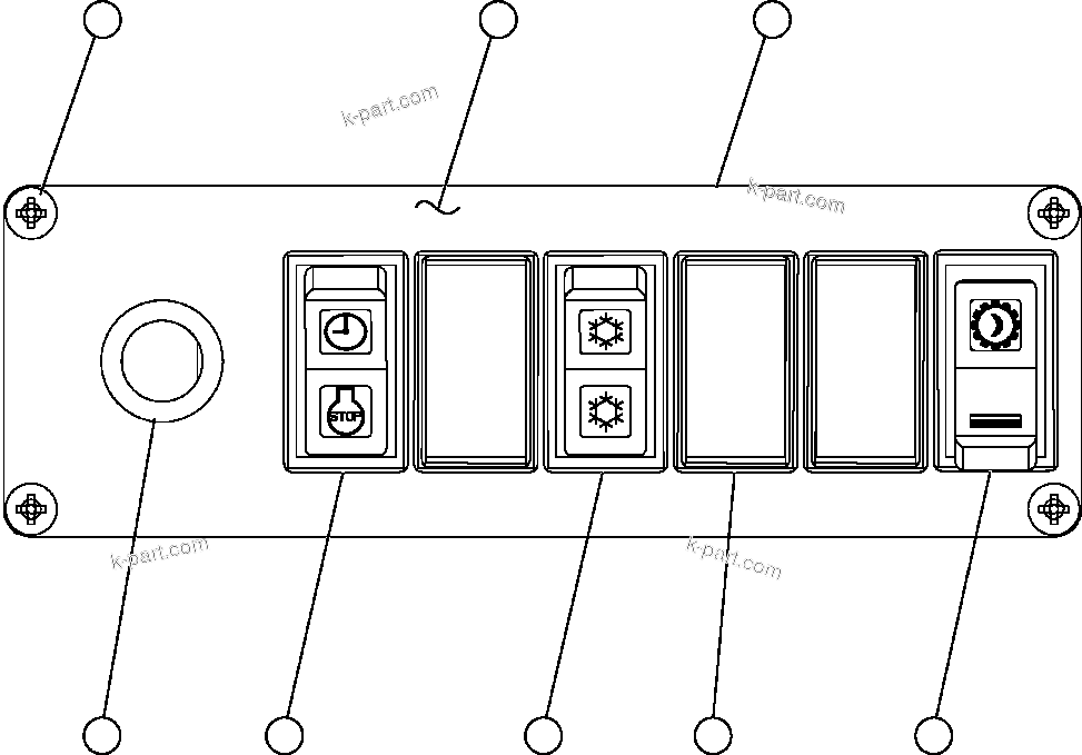 Komatsu parts book diagram for AFE57-AA 830E-AC S/N A30106 - A30108      ELK VALLEY COAL: LOWER R.H. DASH MODULE (EL4148)