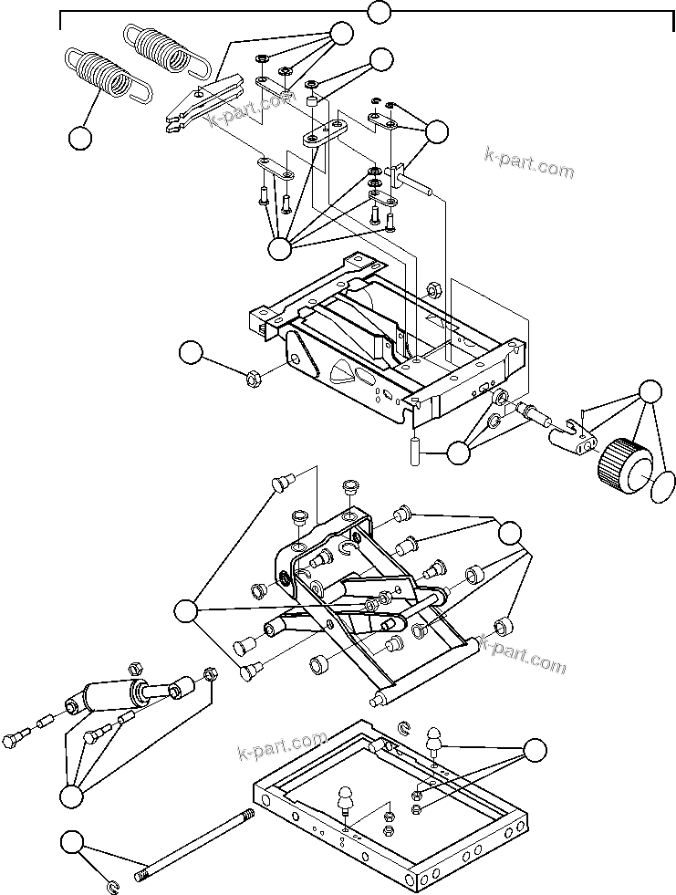 Komatsu parts book diagram for AFE57-AA 830E-AC S/N A30106 - A30108      ELK VALLEY COAL: PASSENGER SEAT ASSEMBLY - 4 (PB9771)