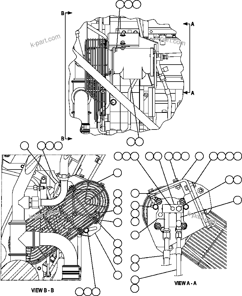 Komatsu parts book diagram for AFE57-AA 830E-AC S/N A30106 - A30108      ELK VALLEY COAL: AIR CONDITIONER COMPRESSOR INSTALLATION - 1