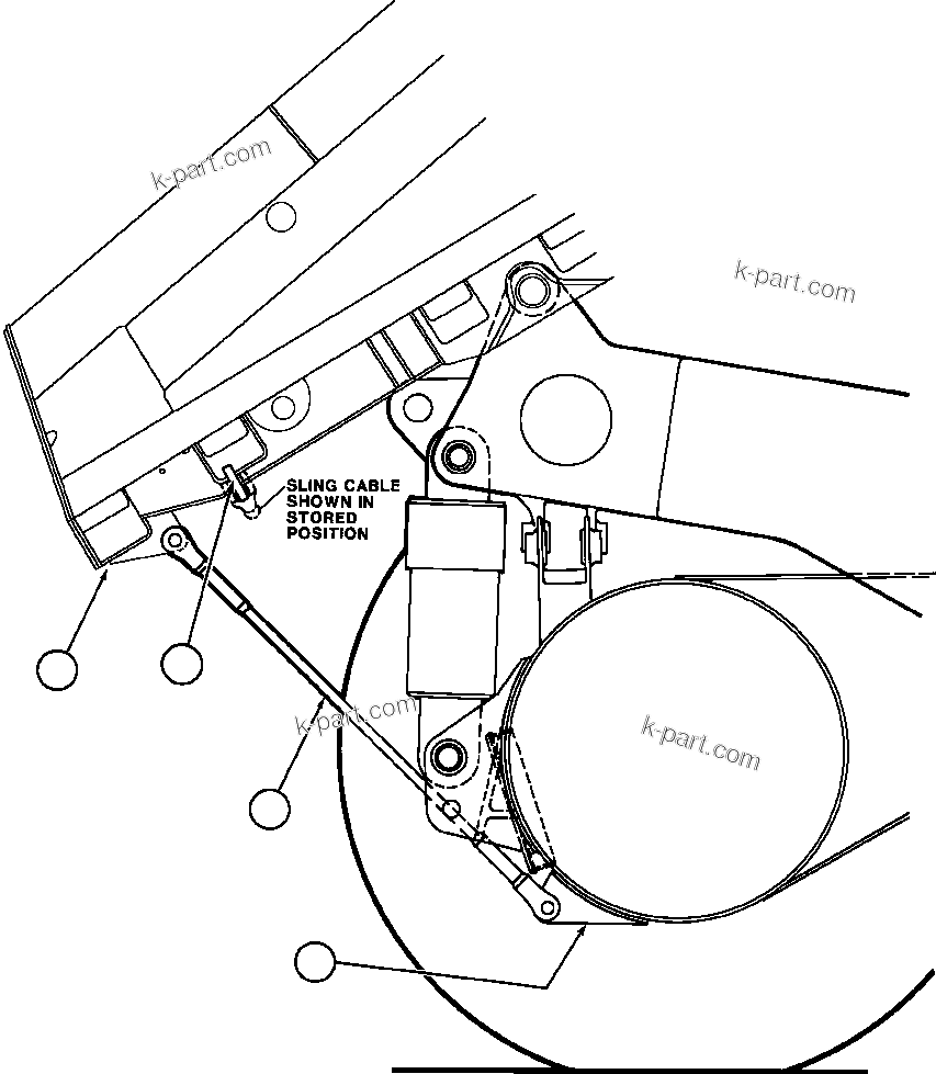 Komatsu parts book diagram for AFE57-AA 830E-AC S/N A30106 - A30108      ELK VALLEY COAL: BODY CABLE SLING INSTALLATION