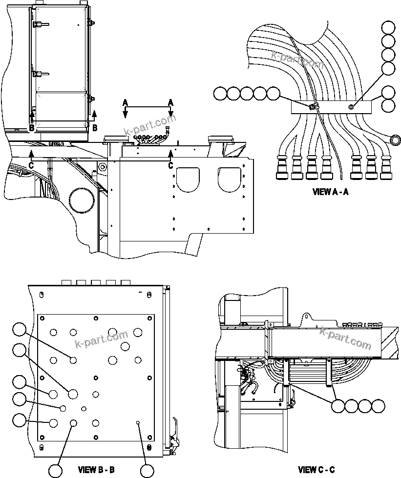 Komatsu parts book diagram for AFE57-AA 830E-AC S/N A30106 - A30108      ELK VALLEY COAL: CONTROL CABINET INSTALLATION