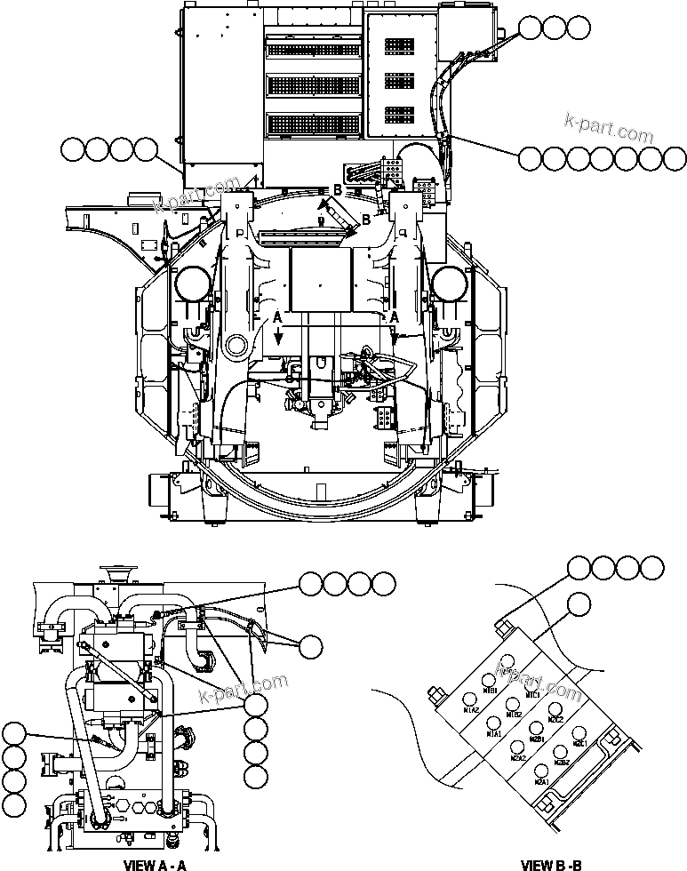 Komatsu parts book diagram for AFE57-AA 830E-AC S/N A30106 - A30108      ELK VALLEY COAL: WIRING INSTALLATION - 3