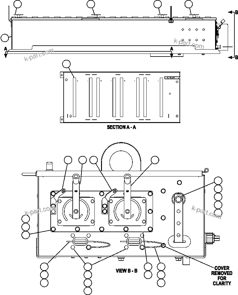 Komatsu parts book diagram for AFE57-AA 830E-AC S/N A30106 - A30108      ELK VALLEY COAL: BATTERY BOX - 1