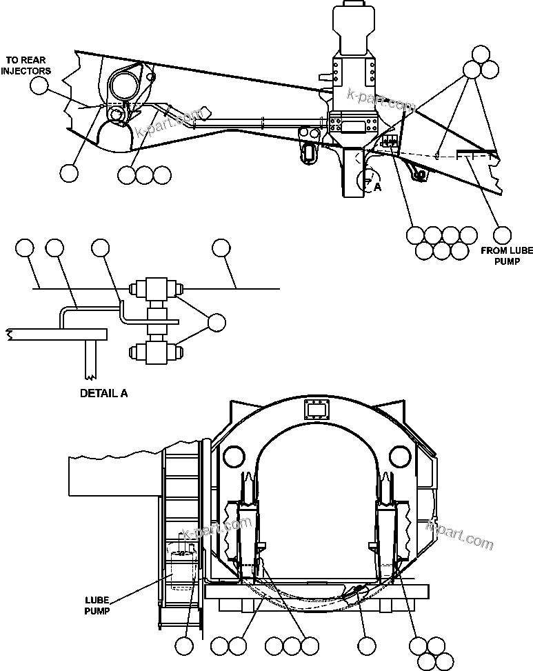 Komatsu parts book diagram for AFE57-AA 830E-AC S/N A30106 - A30108      ELK VALLEY COAL: AUTOMATIC LUBRICATION SYSTEM - 1