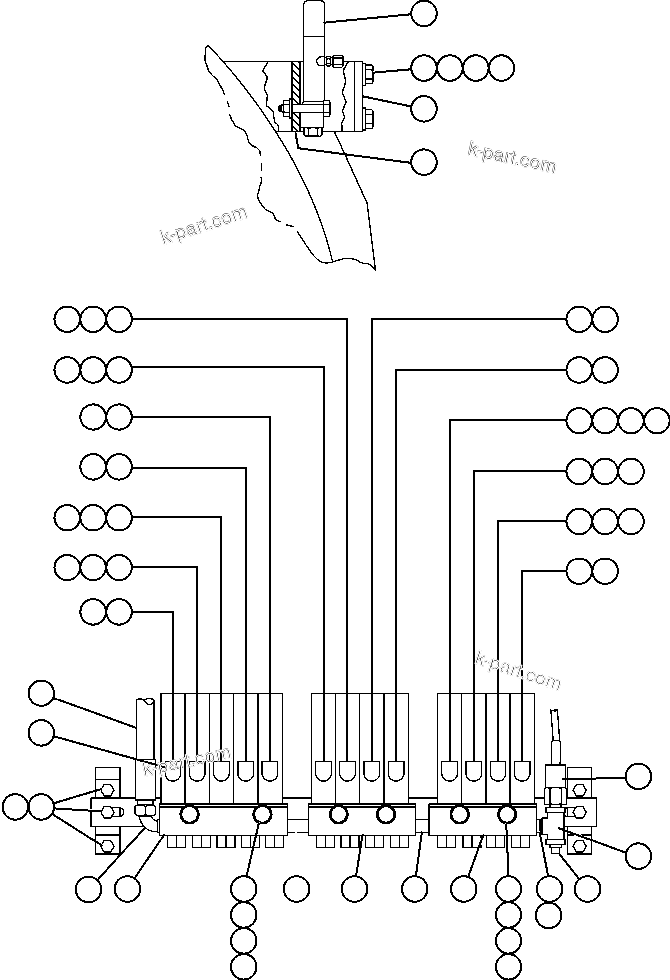 Komatsu parts book diagram for AFE57-AA 830E-AC S/N A30106 - A30108      ELK VALLEY COAL: AUTOMATIC LUBRICATION SYSTEM - 2
