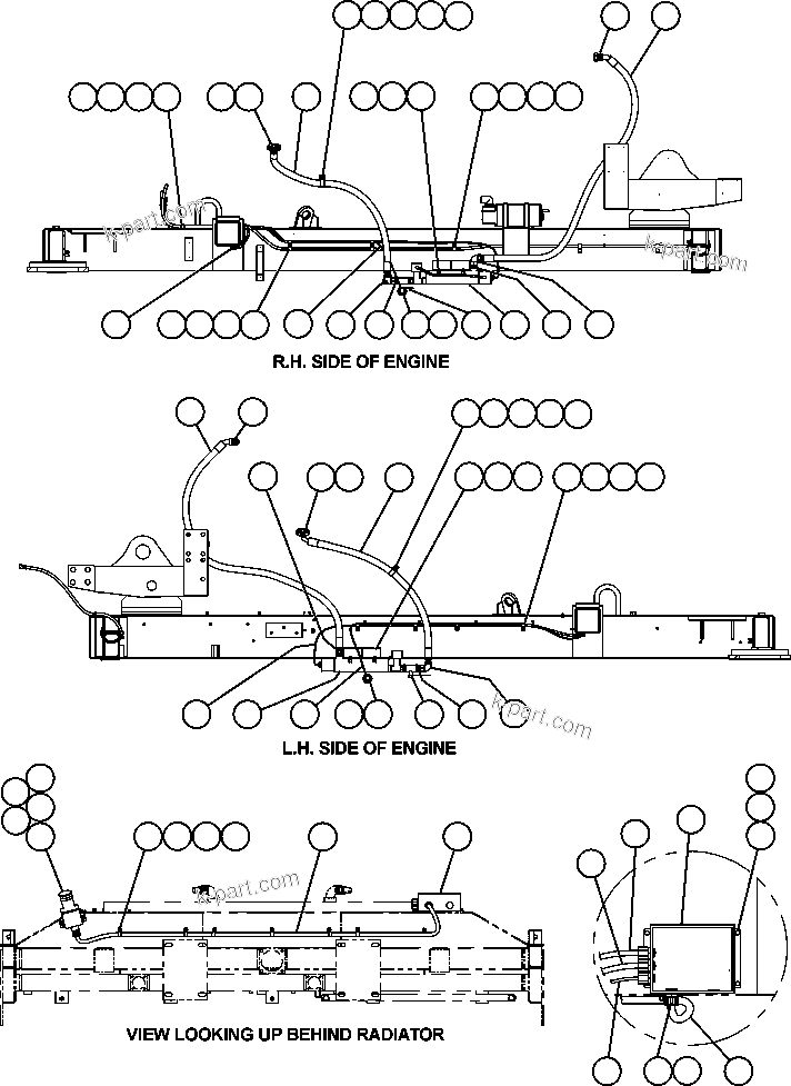 Komatsu parts book diagram for AFE57-AA 830E-AC S/N A30106 - A30108      ELK VALLEY COAL: ENGINE OIL/COOLANT HEATERS (HOTSTART)