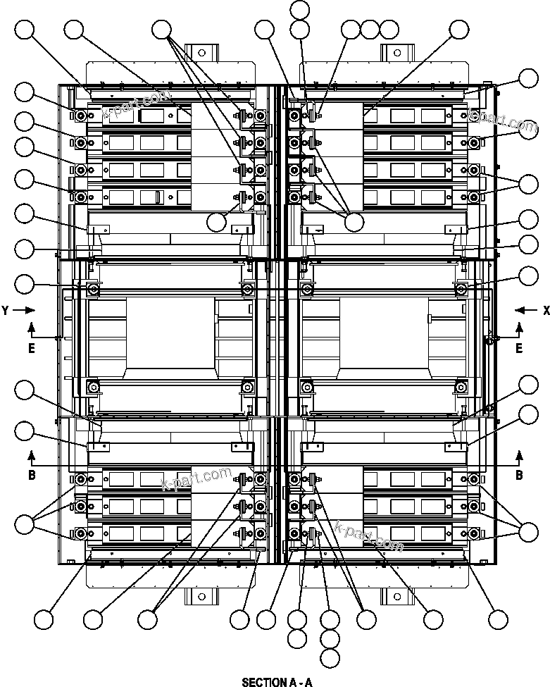 Komatsu parts book diagram for AFE57-AA 830E-AC S/N A30106 - A30108      ELK VALLEY COAL: RETARDING GRID ASSEMBLY - 2 (PC1645)