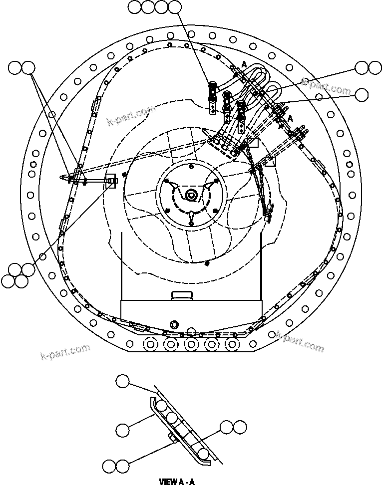 Komatsu parts book diagram for AFE57-AA 830E-AC S/N A30106 - A30108      ELK VALLEY COAL: MOTORIZED WHEEL - GEB25C2 - 2 (PC2391)