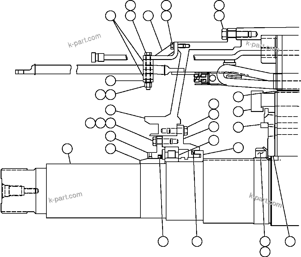 Komatsu parts book diagram for AFE57-AA 830E-AC S/N A30106 - A30108      ELK VALLEY COAL: MOTORIZED WHEEL - GEB25C2 - 3 (PC2391)