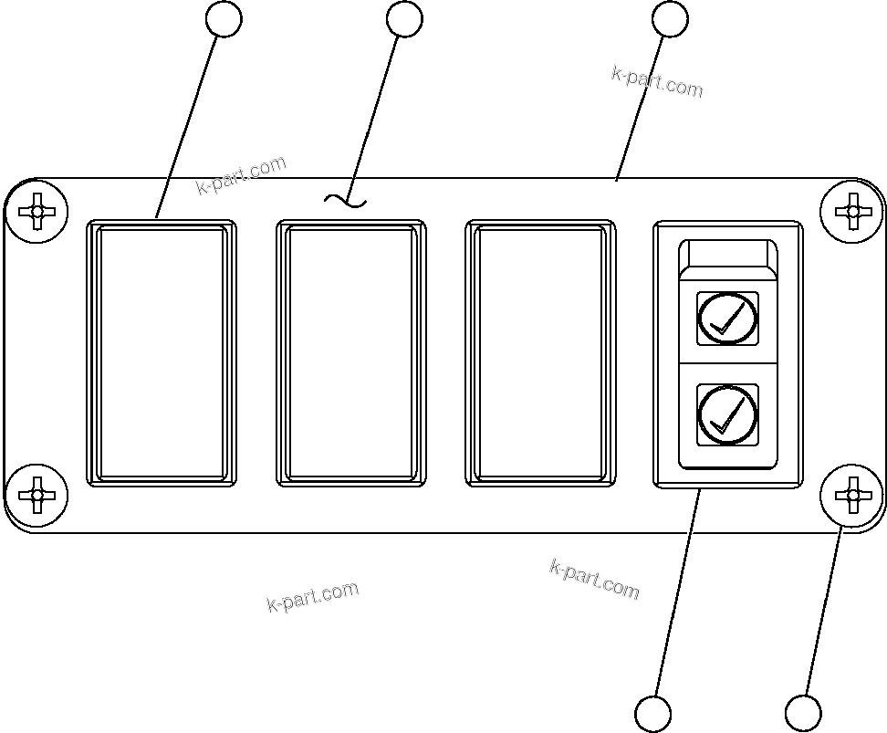 Komatsu parts book diagram for AFE57-AM 830E-1AC S/N A30162, A30163, A30165 - A30167, A30170 - A30173     MACARTHUR: UPPER L.H. DASH MODULE (EL4149)
