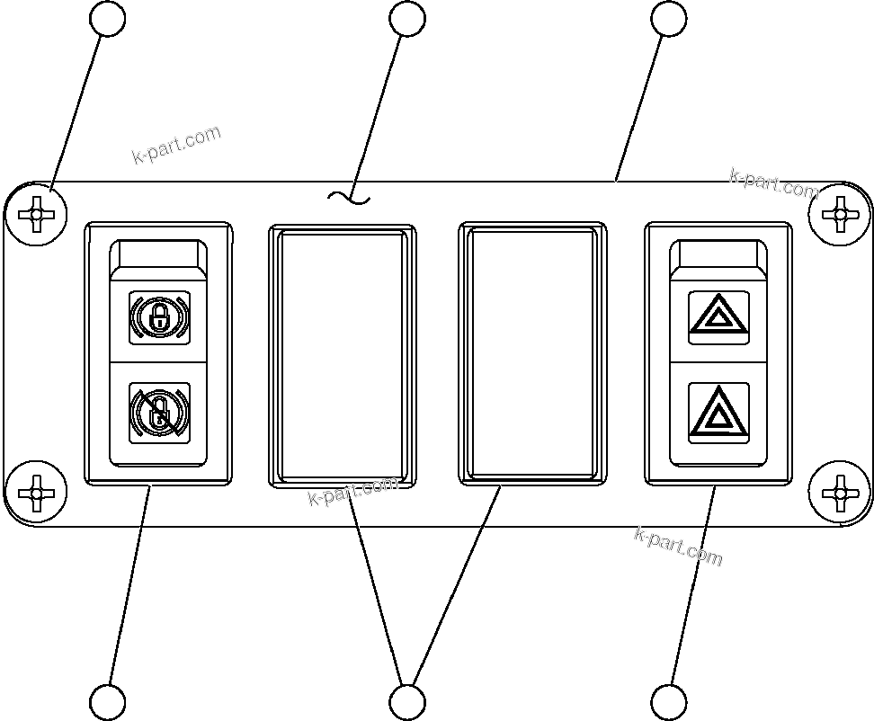 Komatsu parts book diagram for AFE57-AM 830E-1AC S/N A30162, A30163, A30165 - A30167, A30170 - A30173     MACARTHUR: UPPER R.H. DASH MODULE (EL3495)