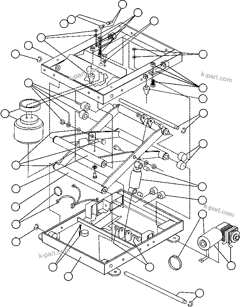 Komatsu parts book diagram for AFE57-AM 830E-1AC S/N A30162, A30163, A30165 - A30167, A30170 - A30173     MACARTHUR: OPERATOR'S SEAT ASSEMBLY   6/6 (PC2324)