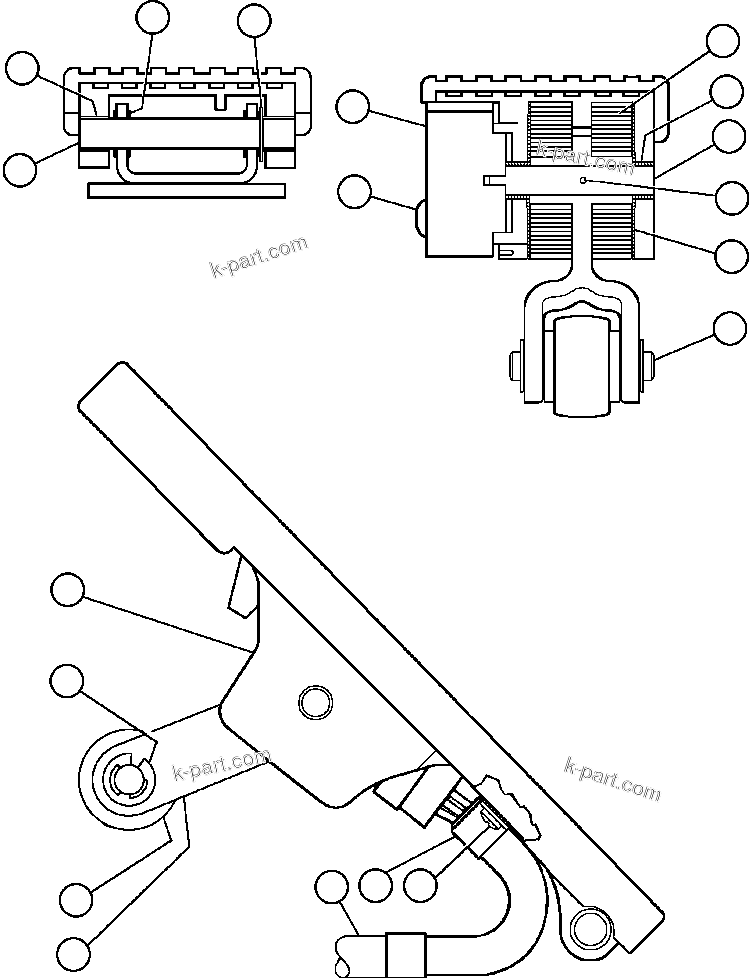 Komatsu parts book diagram for AFE57-AM 830E-1AC S/N A30162, A30163, A30165 - A30167, A30170 - A30173     MACARTHUR: ELECTRONIC TREADLE  2/2 (PC1997)
