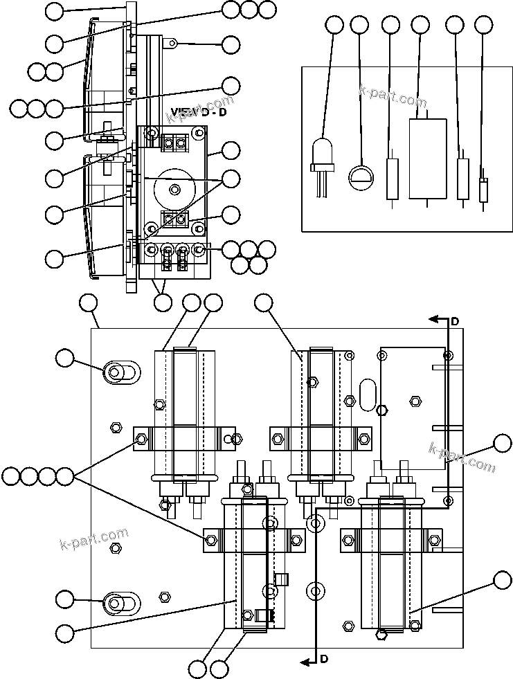 Komatsu parts book diagram for AFE57-AM 830E-1AC S/N A30162, A30163, A30165 - A30167, A30170 - A30173     MACARTHUR: A.F.S.E. PANEL COVER ASSEMBLY   2/2 (GE1210)