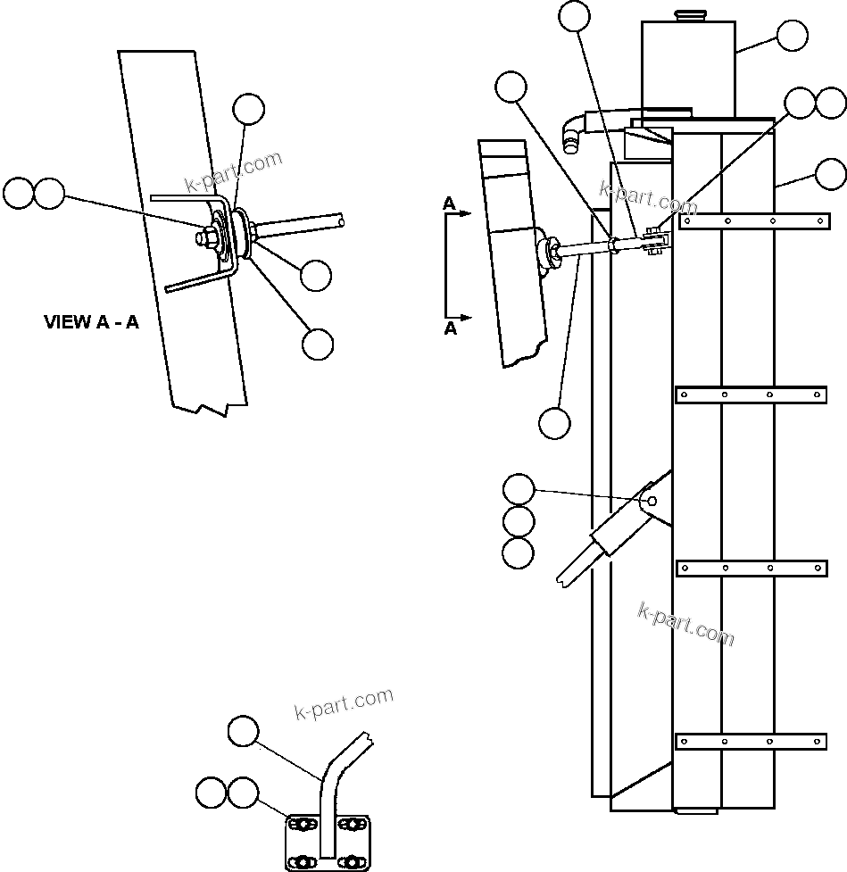 Komatsu parts book diagram for AFE57-AQ 830E-1AC S/N A30174-A30176 & A30183 - A30185     HUNTER VALLEY: RADIATOR MOUNTING