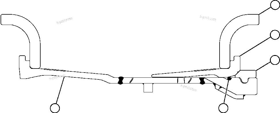 Komatsu parts book diagram for AFE57-AQ 830E-1AC S/N A30174-A30176 & A30183 - A30185     HUNTER VALLEY: RIM ASSEMBLY