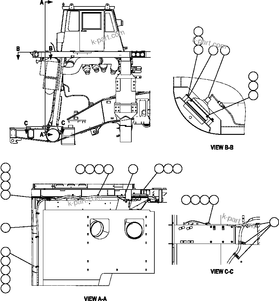 Komatsu parts book diagram for AFE57-AQ 830E-1AC S/N A30174-A30176 & A30183 - A30185     HUNTER VALLEY: LEFT UPRIGHT ELECTRICAL GROUP