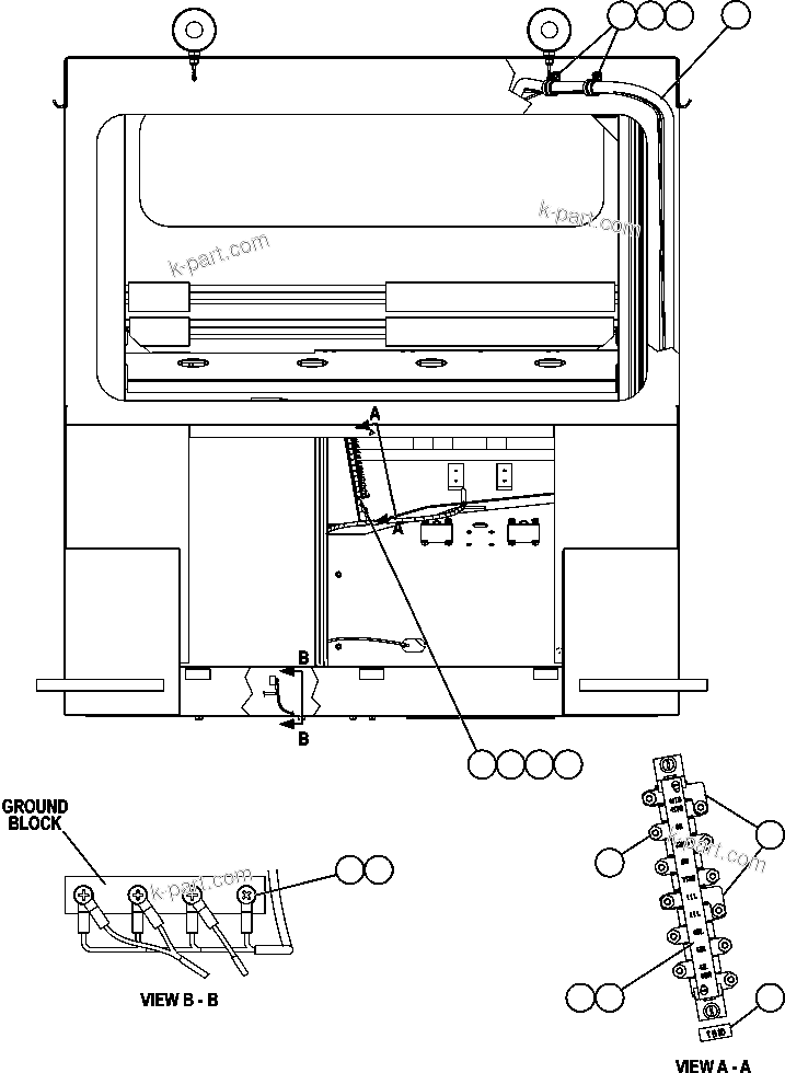 Komatsu parts book diagram for AFE57-AQ 830E-1AC S/N A30174-A30176 & A30183 - A30185     HUNTER VALLEY: CAB ELECTRICAL COMPONENTS