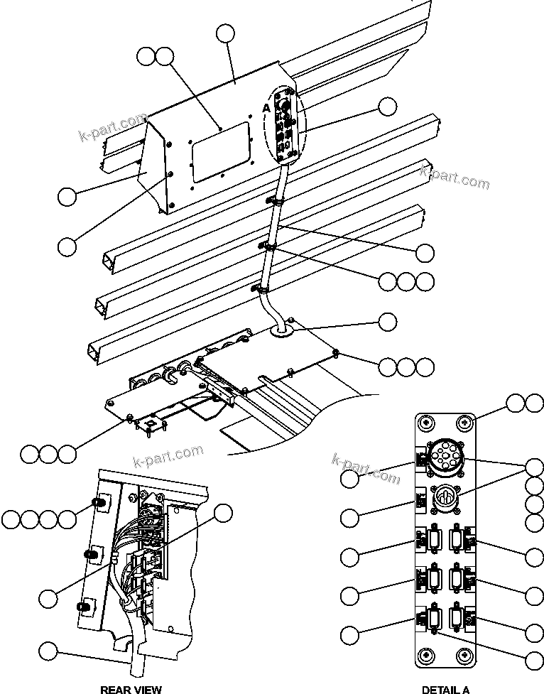 Komatsu parts book diagram for AFE57-AQ 830E-1AC S/N A30174-A30176 & A30183 - A30185     HUNTER VALLEY: D.I.D. PANEL INSTALLATION
