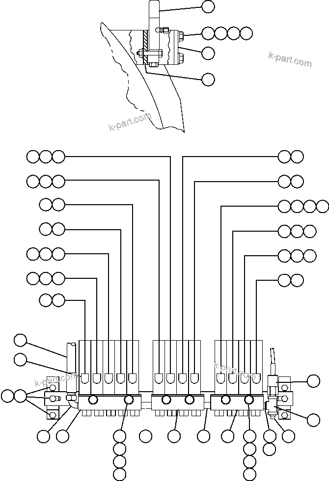 Komatsu parts book diagram for AFE57-AQ 830E-1AC S/N A30174-A30176 & A30183 - A30185     HUNTER VALLEY: AUTOMATIC LUBRICATION SYSTEM ( 3/3)