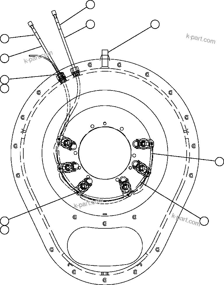 Komatsu parts book diagram for AFE57-AQ 830E-1AC S/N A30174-A30176 & A30183 - A30185     HUNTER VALLEY: ALTERNATOR - FIELD CONNECTOR (BRUSH HOLDER)
