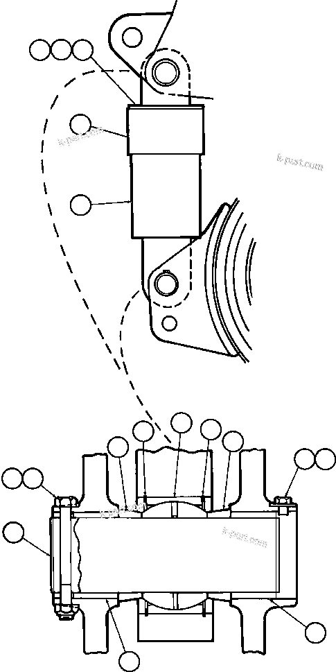 Komatsu parts book diagram for AFE57-AT 830E-1AC S/N A30182, A30186-A30187, A30191-A30193      CARDINAL RIVER / NORTH AMERICAN CONSTRUCTION: REAR SUSPENSION & MOUNTING
