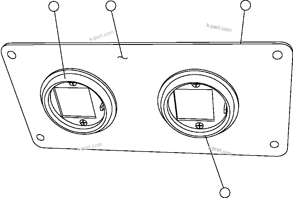 Komatsu parts book diagram for AFE57-AT 830E-1AC S/N A30182, A30186-A30187, A30191-A30193      CARDINAL RIVER / NORTH AMERICAN CONSTRUCTION: AIR FILTER RESTRICTOR GAUGE MODULE (EL1086)
