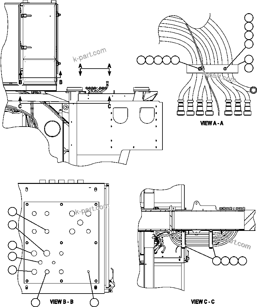 Komatsu parts book diagram for AFE57-AT 830E-1AC S/N A30182, A30186-A30187, A30191-A30193      CARDINAL RIVER / NORTH AMERICAN CONSTRUCTION: CONTROL CABINET INSTALLATION