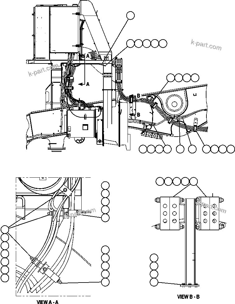 Komatsu parts book diagram for AFE57-AT 830E-1AC S/N A30182, A30186-A30187, A30191-A30193      CARDINAL RIVER / NORTH AMERICAN CONSTRUCTION: POWER WIRING INSTALLATION
