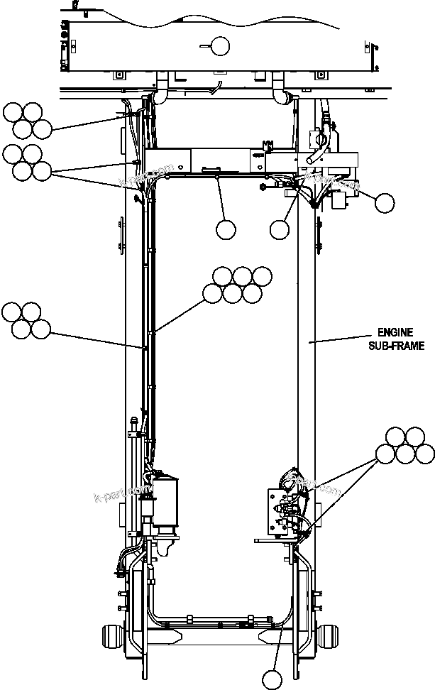 Komatsu parts book diagram for AFE57-AT 830E-1AC S/N A30182, A30186-A30187, A30191-A30193      CARDINAL RIVER / NORTH AMERICAN CONSTRUCTION: ENGINE WIRING