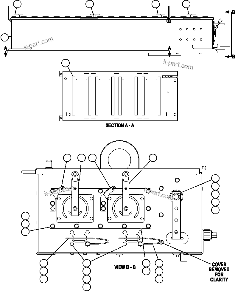 Komatsu parts book diagram for AFE57-AT 830E-1AC S/N A30182, A30186-A30187, A30191-A30193      CARDINAL RIVER / NORTH AMERICAN CONSTRUCTION: BATTERY BOX ( 2/3)
