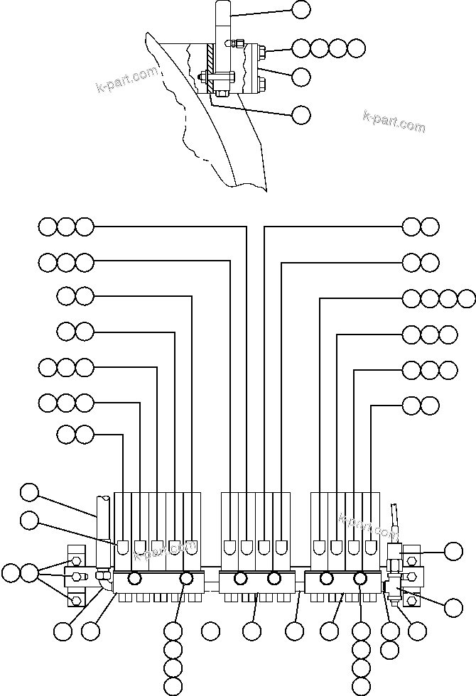 Komatsu parts book diagram for AFE57-AT 830E-1AC S/N A30182, A30186-A30187, A30191-A30193      CARDINAL RIVER / NORTH AMERICAN CONSTRUCTION: AUTOMATIC LUBRICATION SYSTEM ( 3/3)