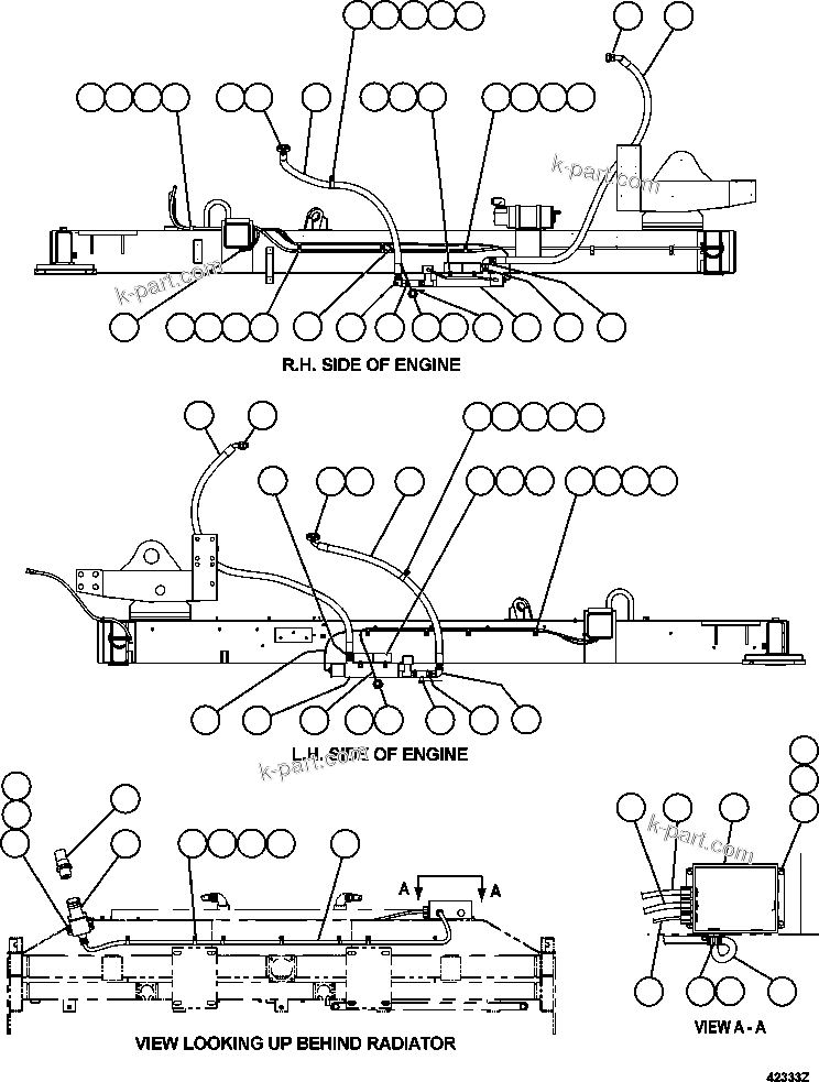 Komatsu parts book diagram for AFE57-AT 830E-1AC S/N A30182, A30186-A30187, A30191-A30193      CARDINAL RIVER / NORTH AMERICAN CONSTRUCTION: ENGINE OIL/COOLANT HEATERS (HOTSTART)