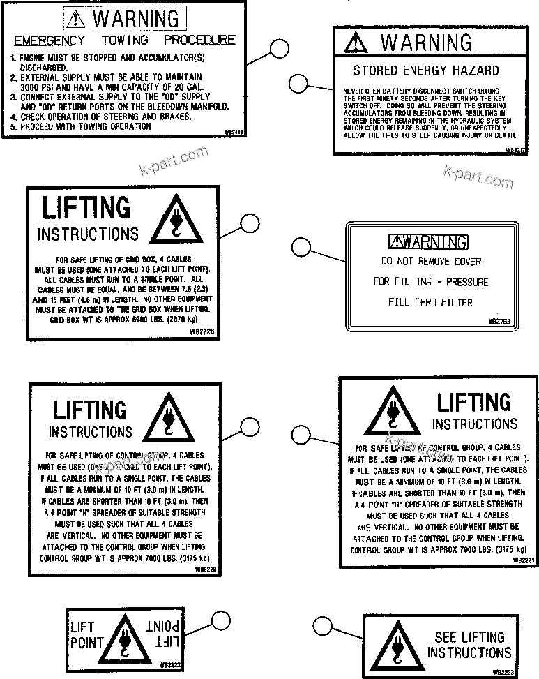 Komatsu parts book diagram for AFE57-AV 830E-1AC S/N A30194 - A30195    YANDICOOGINA: DECALS & WARNINGS ( 3/5)