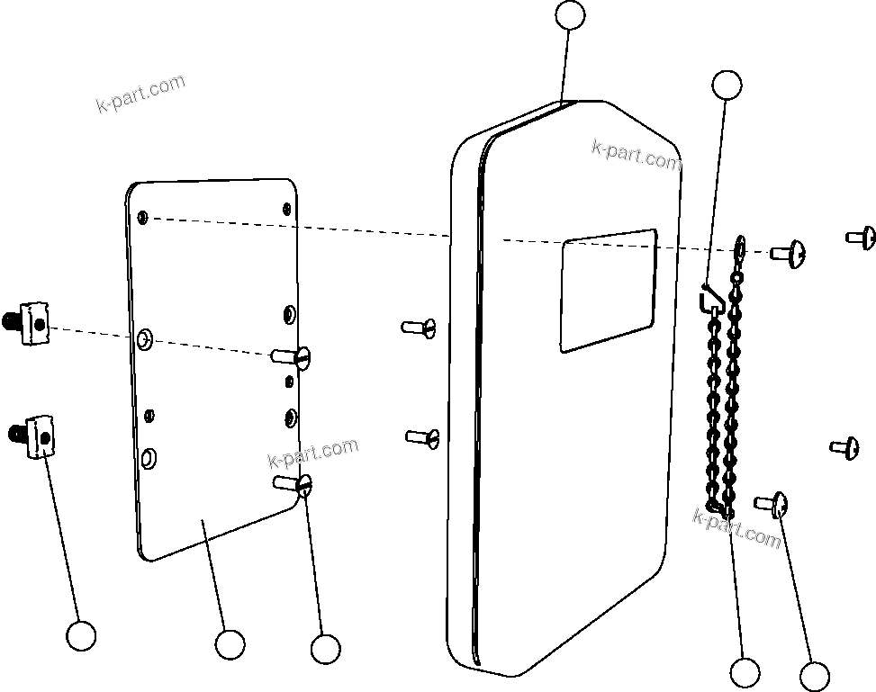 Komatsu parts book diagram for AFE57-AV 830E-1AC S/N A30194 - A30195    YANDICOOGINA: MANUAL HOLDER