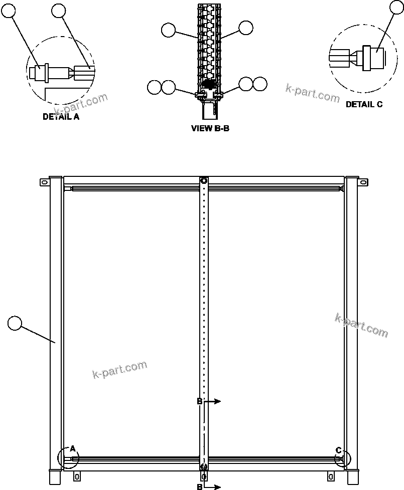 Komatsu parts book diagram for AFE57-AV 830E-1AC S/N A30194 - A30195    YANDICOOGINA: FUEL COOLER